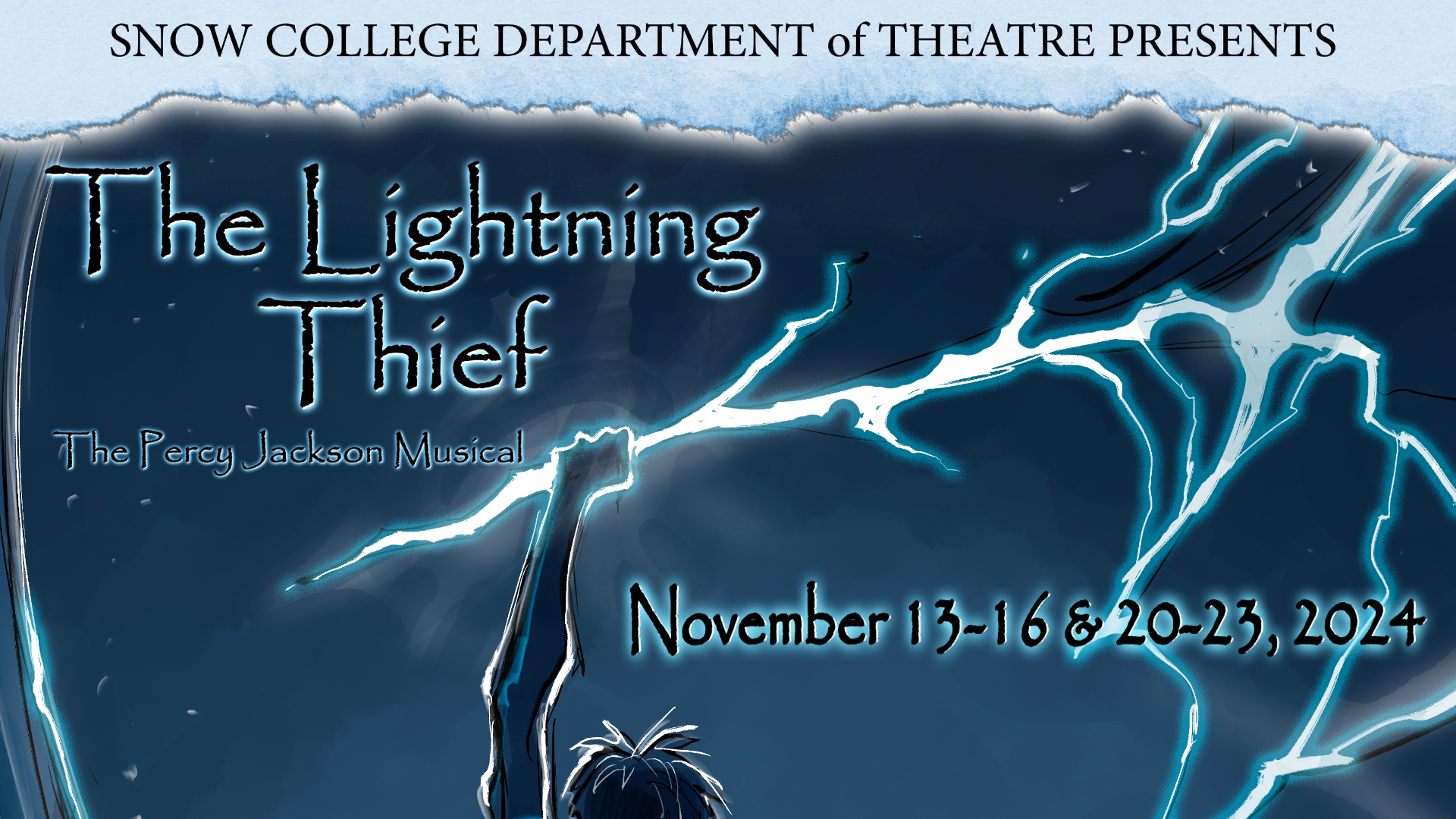 Snow College Department of Theatre presents The Lightning Thief, A Percy Jackson Musical November 13-16 & 20-23, 2024