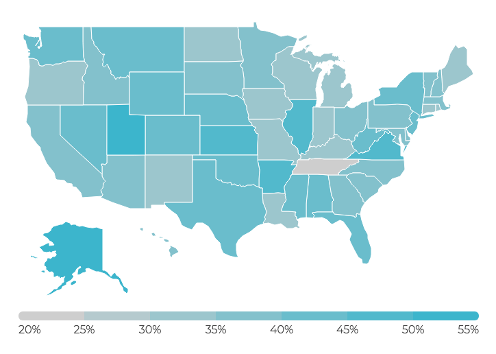 FAFSA incompletion rates by state