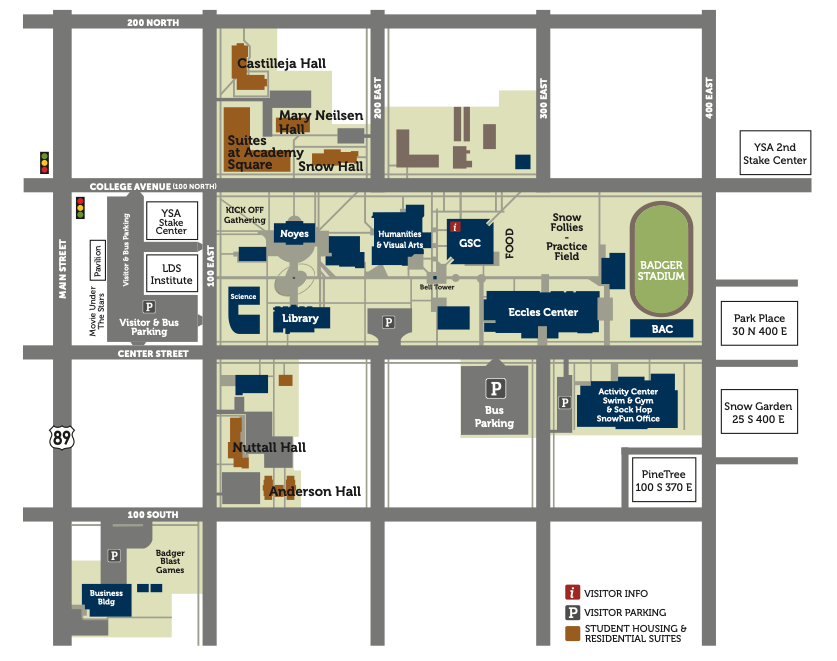 Snow College Campus Map