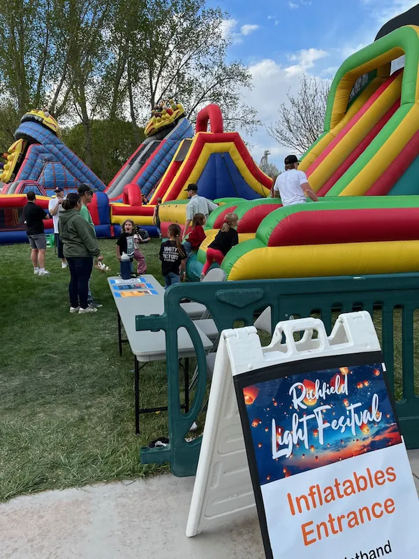 Bounce Houses at the Richfield Light Festival