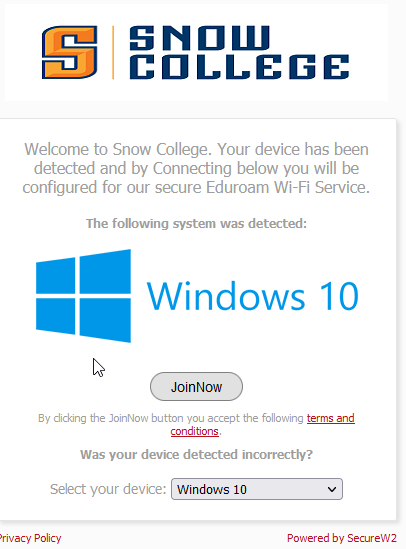 windows eduroam