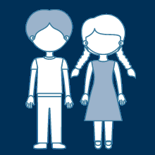 a boy and a girl standing next to each other.